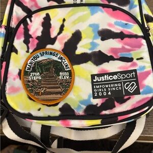 Justice Tie-Dye Backpack with manitou springs incline patch